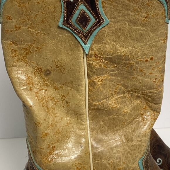 Sterling River Boots Women’s 7B Brown Teal Leather Western Embroidered Pointed - Picture 7 of 12